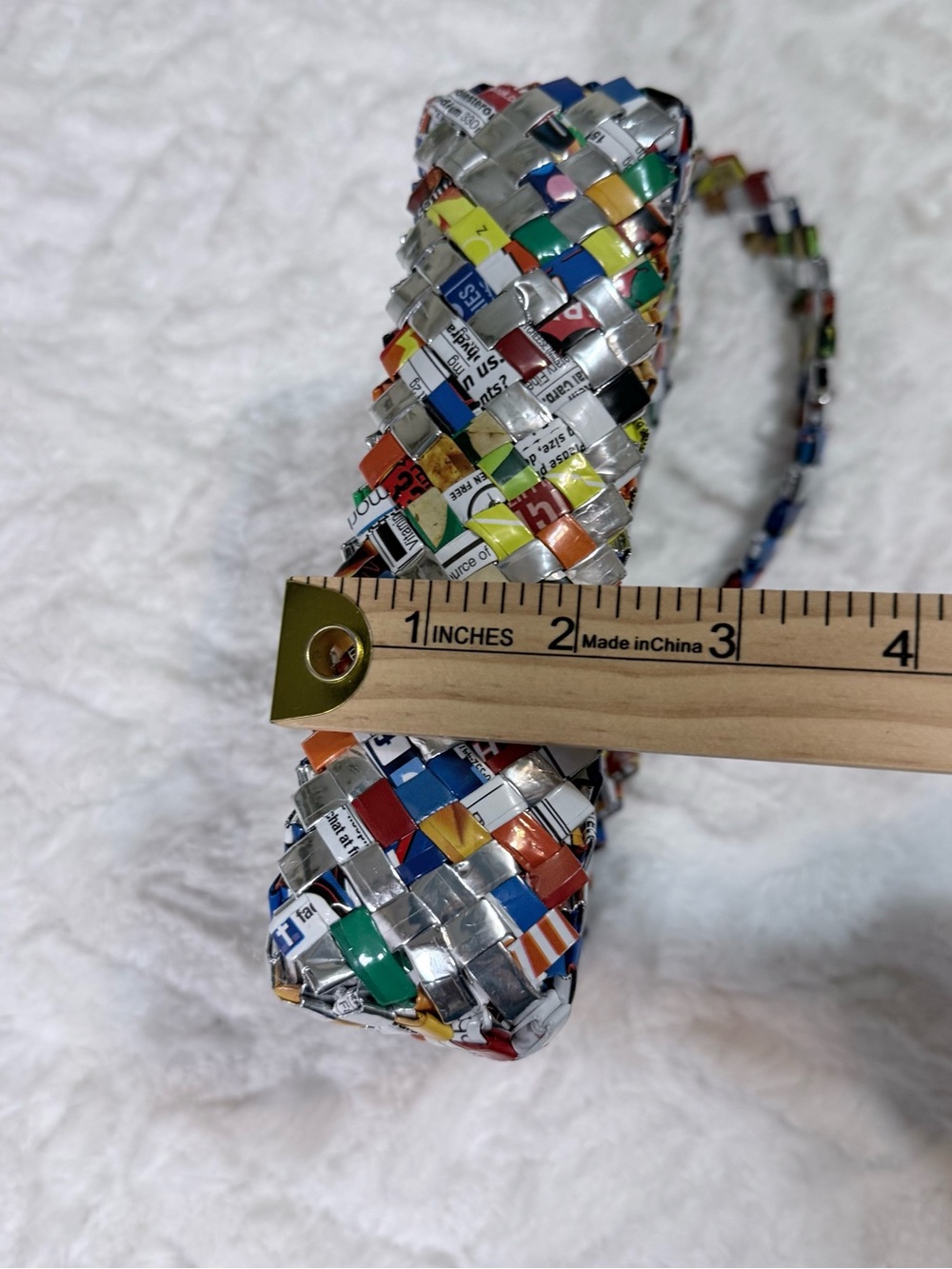 Source Unknown Multicolor Woven Shoulder Bag with Silver Accents - Picture 11 of 12